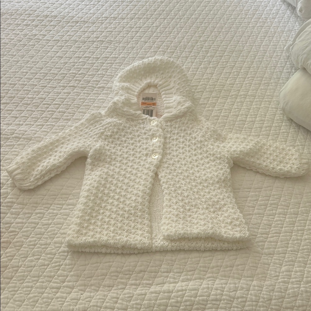 First Impressions Cream Knit Baby Sweater